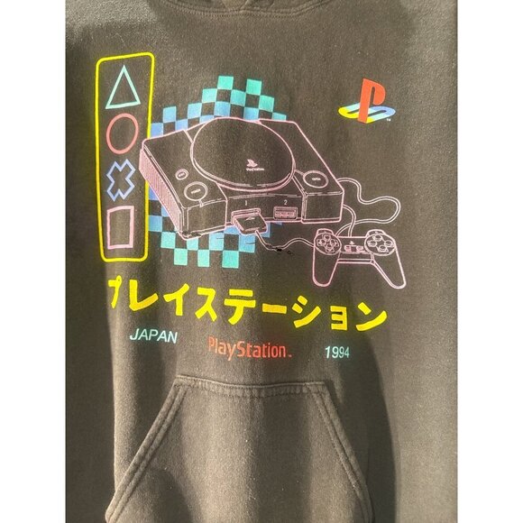 Vintage Playstation Japan 1994 Black Hoodie Size S, Pre-Owned Good Condition - Picture 4 of 7
